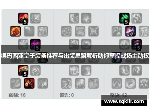 德玛西亚皇子装备推荐与出装思路解析助你掌控战场主动权